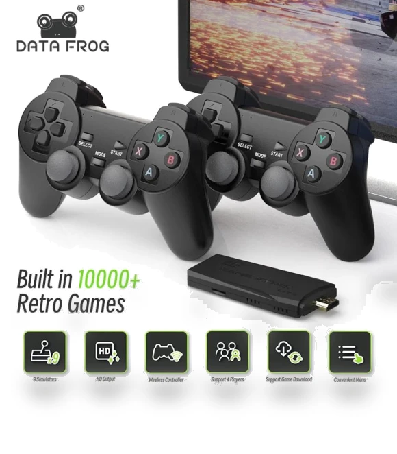 4K Gaming Console with Wireless Controller — Retro Gaming Consoles, DATA FROG