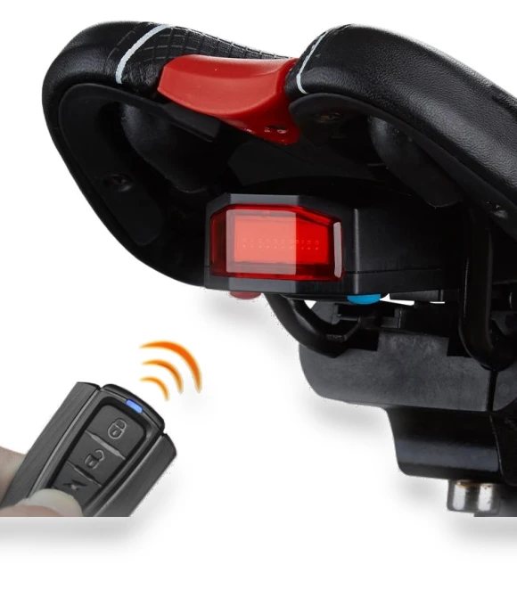 USB Rechargeable COB Light Source Smart Bicycle Rear Warning Light with Remote Control — Bike Headlights, SUNSKY