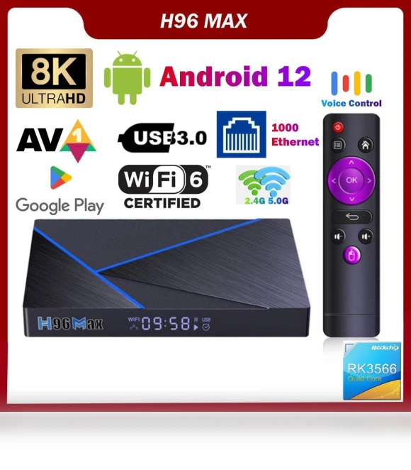 Android 12 Smart TV Box 8K — Ultra HD Media Players, Top