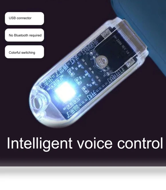 Voice-Activated Night Light with Colorful USB Motion Sensor — Night Lights