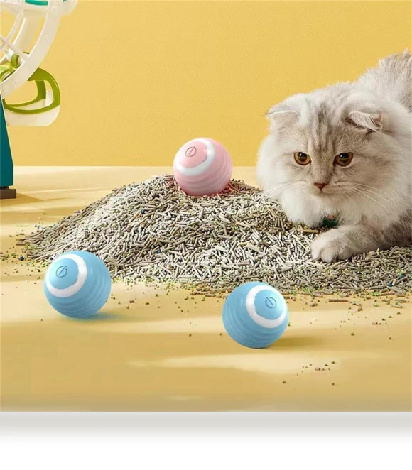 Automatic Rolling Ball Cat Toy — Cat Playthings, Smarrt home
