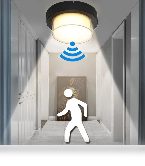 Waterproof IP66 LED Wall Light with Radar Motion Sensor — Garden Illumination, Good Household Items