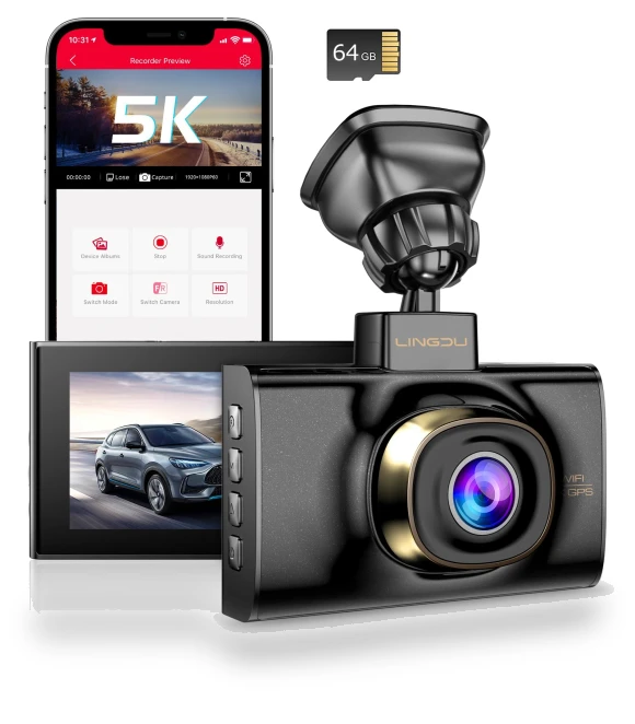 5K Car Dash Cam — Dashboard Cameras, LNDU