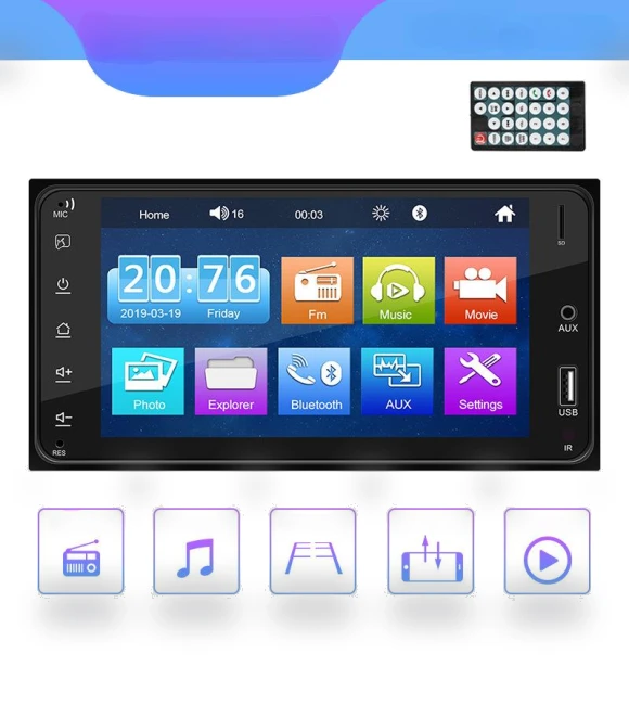 7-inch HD Touchscreen Car Radio — Stereo Receivers, MDH