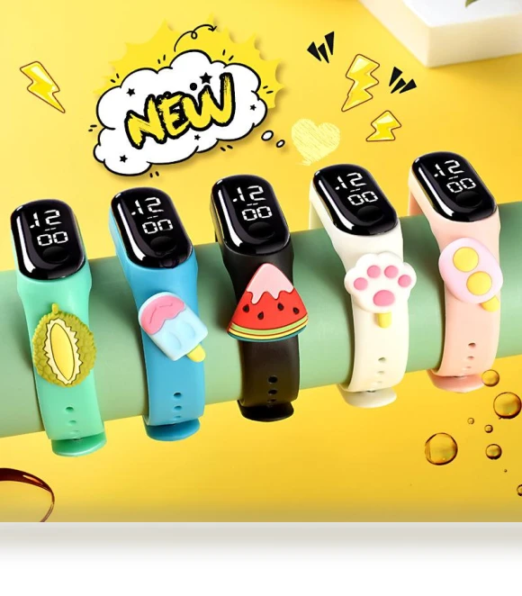 LED Cartoon Moon Illumination Kids Watch — Men's Timepieces, Sock