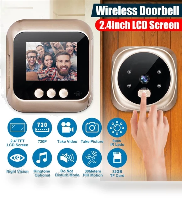 Smart Video Doorbell with LED Camera — Smart Home Security, Sea Global
