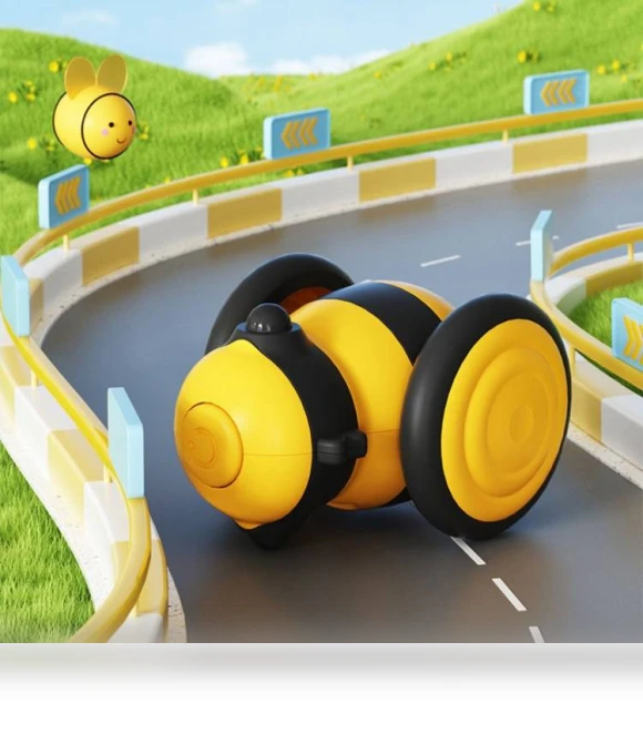 Bee Shaped Motorized Cat Toy Stroller — Travel Toys for Kids