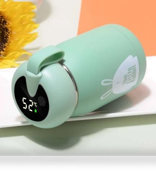 Intelligent Temperature Display Thermos Mug with Color Change Feature — Beverage Warmers