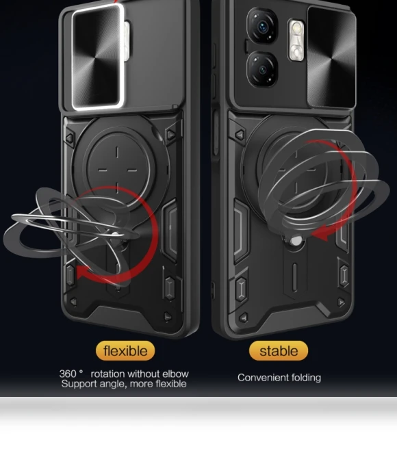 Sliding Camshield Magnetic Holder Phone Case for Infinix Smart 9 / Hot 50i — Phone Accessories, Infinix