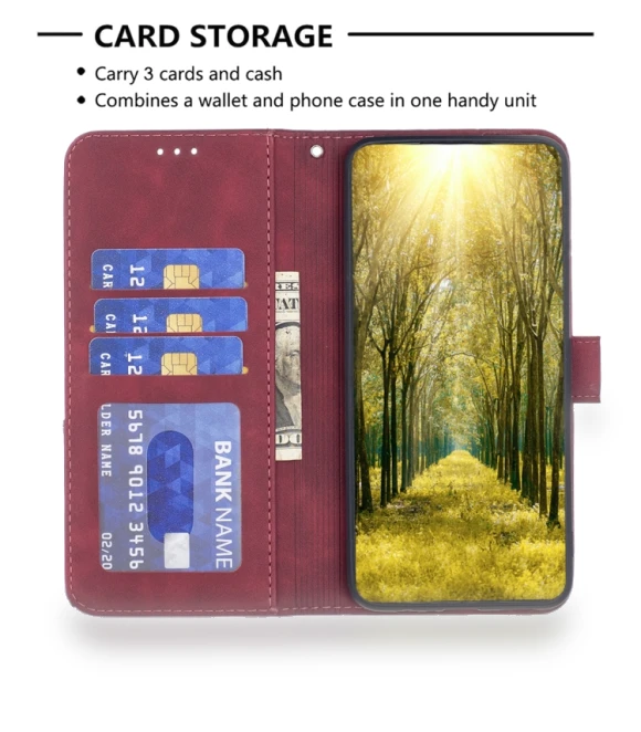 Magnetic Buckle Rhombus Texture Leather Phone Case for Infinix Smart 9 / Hot 50i — Bumpers, Infinix