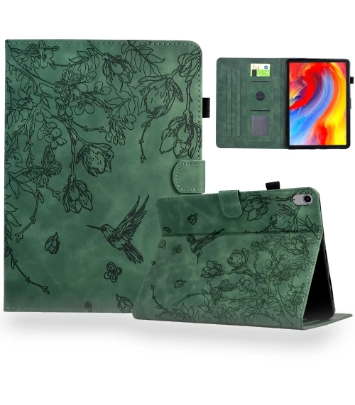 Flowers and Bird Embossed Smart Leather Tablet Case for iPad 10th Gen 10.9 2022 — Keyboard Cases
