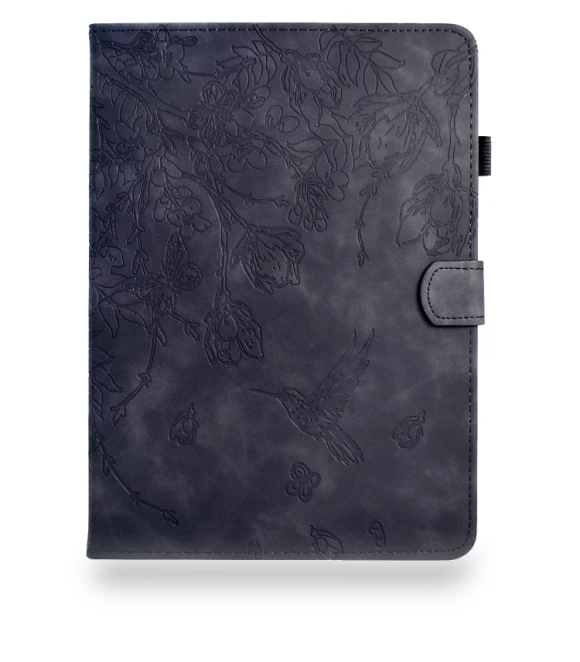 Flowers and Bird Embossed Smart Leather Tablet Case for iPad Air 11 2024 / iPad Pro 11 — Keyboard Cases