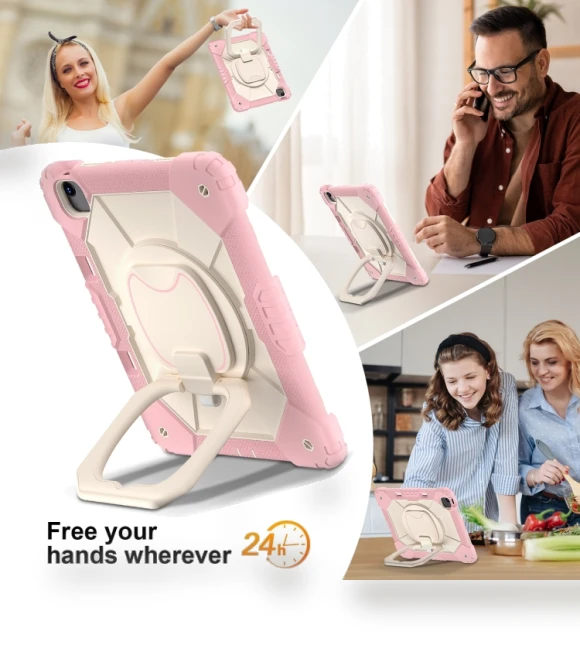 Contrast Color Robot Silicone Hybrid PC Tablet Case for iPad Air 13 2024 — Protective Cases