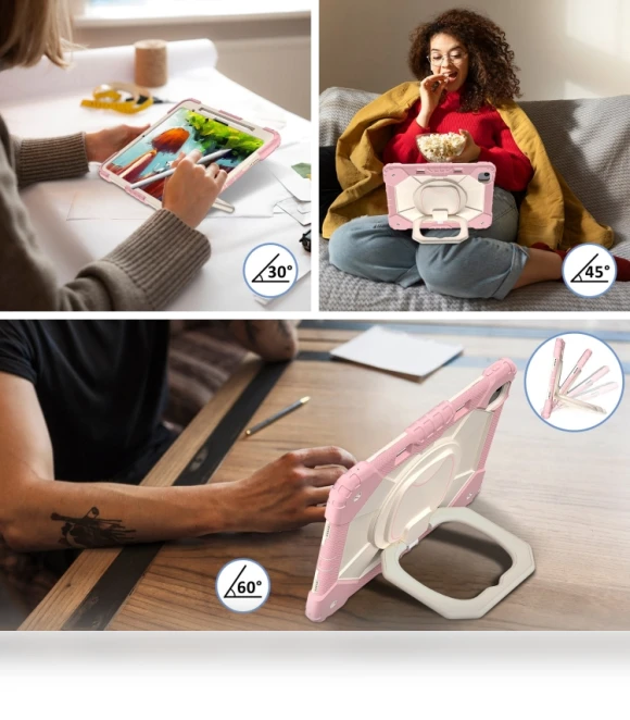 Contrast Color Robot Silicone Hybrid PC Tablet Case for iPad Air 13 2024 — Protective Cases