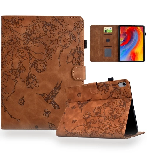 Flowers and Bird Embossed Smart Leather Tablet Case for iPad mini 2024 / mini 6 — Keyboard Cases
