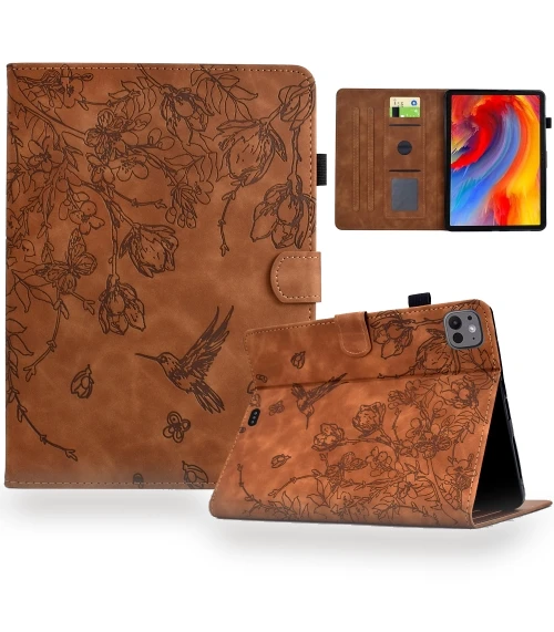 Flowers and Bird Embossed Smart Leather Tablet Case for iPad Pro 11 2024 — Keyboard Cases