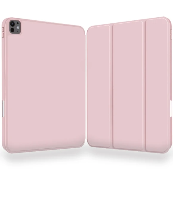 3-fold TPU Smart Leather Tablet Case for iPad Pro 13 2024 with Pen Slot — Keyboard Cases