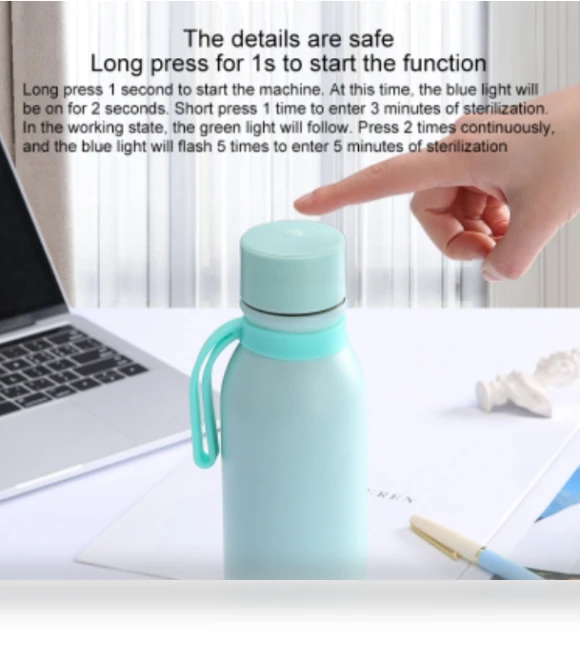 Ultraviolet Sterilization Intelligent Disinfection USB Charging Vacuum Flask — Flasks
