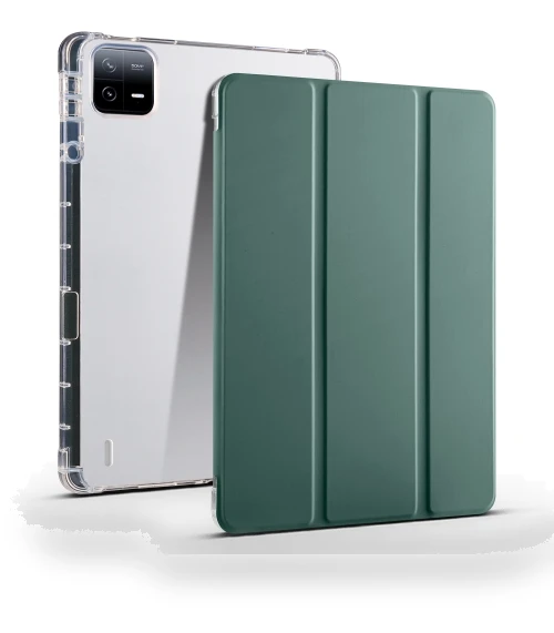 3-fold Clear TPU Smart Leather Tablet Case with Pen Slot for Xiaomi Pad 7/7 Pro — Keyboard Cases, Xiaomi