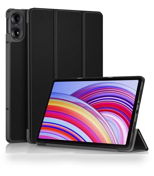 3-Fold Stand Leather Smart Tablet Case for Xiaomi Redmi Pad Pro 12.1 — Keyboard Cases, Xiaomi