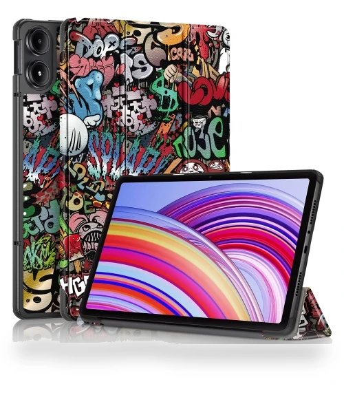 3-Fold Stand Leather Smart Tablet Case for Xiaomi Redmi Pad Pro 12.1 — Keyboard Cases, Xiaomi