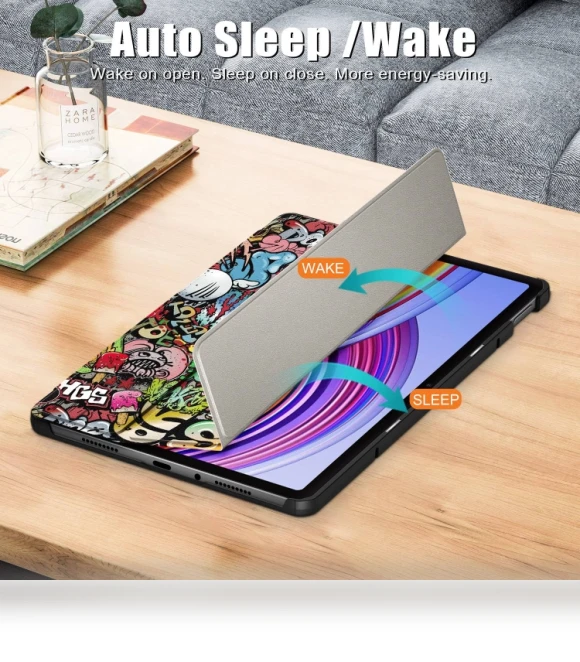 3-Fold Stand Leather Smart Tablet Case for Xiaomi Redmi Pad Pro 12.1 — Keyboard Cases, Xiaomi