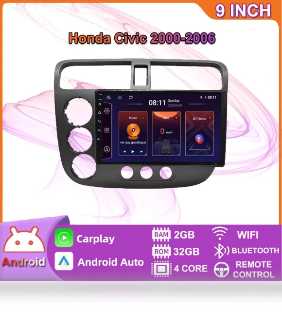 2 Din Car Radio with Touch Screen GPS Navigation Multimedia Player — Stereo Receivers, BAODANDP