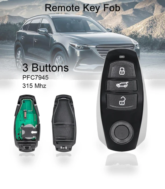 315 MHz, 3-button smart car remote key — Keyless Entry, Automobile supplies
