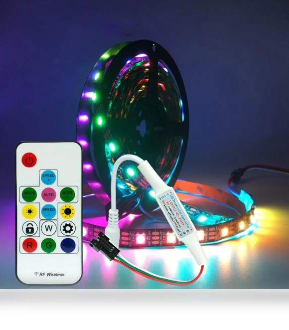 14-key DC 5-24V RGB Wireless Remote Control RF LED Controller — Remote Controls, Powder Rose