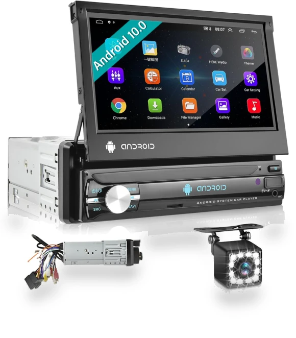 7-inch Foldable Touch Screen Android 10.0 Car Radio Receiver — Stereo Receivers, Podofo