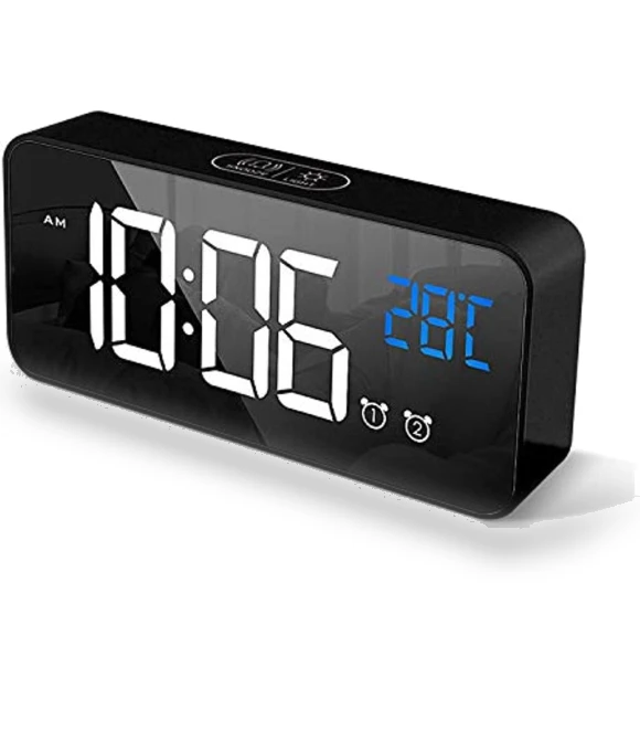 Digital Alarm Clock with Dimmable LED Display — Alarm, Factory Discount Outlet