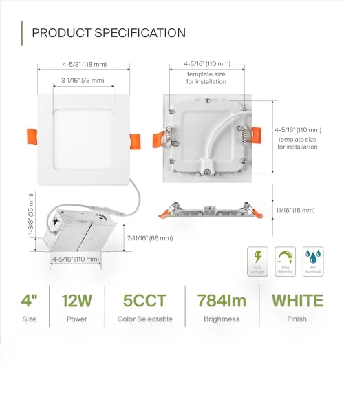 LED Square Recessed Lighting — Recessed Lighting, ASD