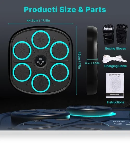 Smart Bluetooth Wall Mounted Punching Trainer — Boxing Training Gear, TGHIJKK