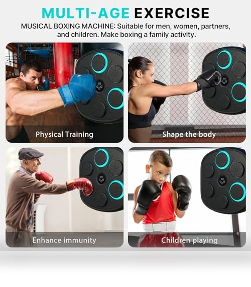 Smart Bluetooth Wall Mounted Punching Trainer — Boxing Training Gear, TGHIJKK