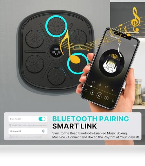 Smart Bluetooth Wall Mounted Punching Trainer — Boxing Training Gear, TGHIJKK