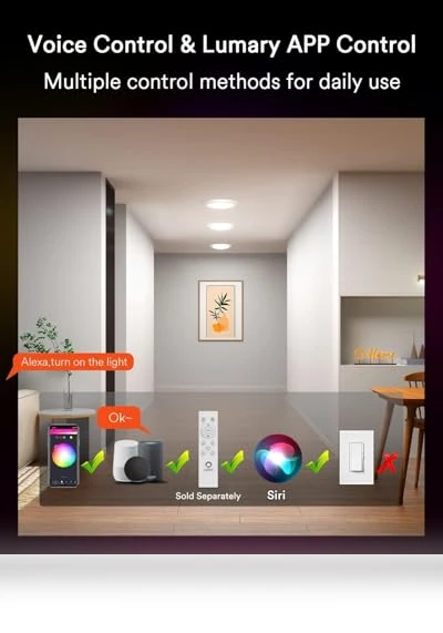 Smart Flush Mount Ceiling Lights — Overhead Lighting, Lumary
