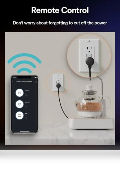 Smart Wall Outlet with Type C & USB Charger Ports — Smart Home Modules, Lumary