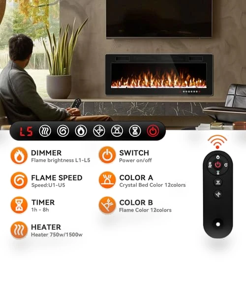 Ultra-Thin Electric Fireplace Insert — Electric Heating Solutions, Tornivk
