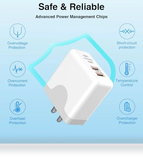 Fast Charging Wall Plug with 4 Ports — Chargers, Shenzhen Xingda Tong wire and cable Co.,LTD