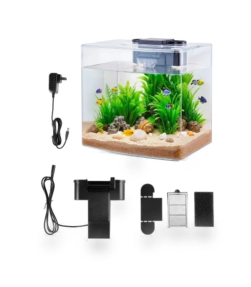 Smart Arch Clear GPPS Fish Tank Aquarium — Stands, VEVOR
