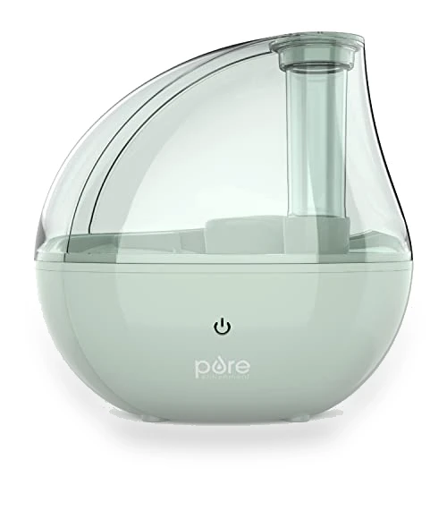 Ultrasonic Cool Mist Humidifier & Soft Glow Night Light — Air Moisturizers, Pure Enrichment