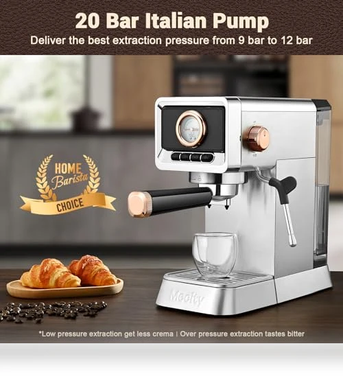 20 Bar Espresso Machine with Milk Frother — Coffee & Espresso Combos, Mecity