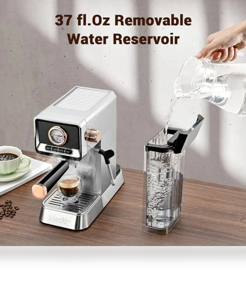 20 Bar Espresso Machine with Milk Frother — Coffee & Espresso Combos, Mecity