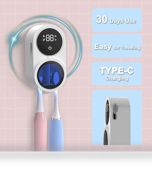 Automatic Rotating Toothbrush Holder and Cleaner — Toothbrush Holders