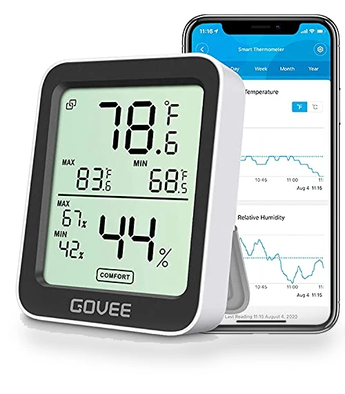 Bluetooth Indoor Room Temperature Monitor Thermometer — Home Climate Control, Govee