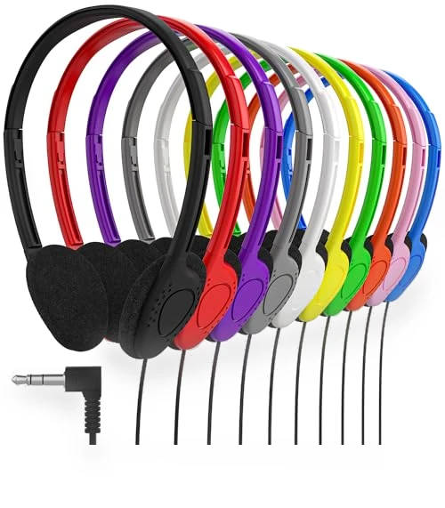 Bulk Classroom Student Headphones — In-Ear Headphones, Maeline