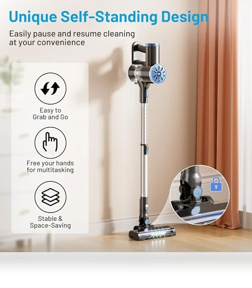 Cordless Vacuum Cleaner with Self-Standing — Cordless Vacuums & Sweepers, VIPSUN