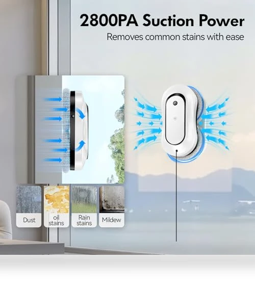 Dual Direction Auto-Spray Smart Window Cleaner Robot — Smart Cleaning Robots, Jemyths