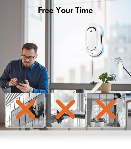 Dual Direction Auto-Spray Smart Window Cleaner Robot — Smart Cleaning Robots, Jemyths