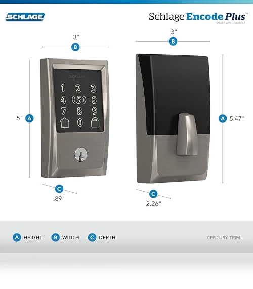 Encode Plus WiFi Deadbolt Smart Lock — Deadbolts, SCHLAGE